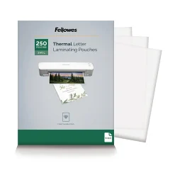 Fellowes® Thermal Laminating Pouches, Letter, 3 mil, 11 1/2