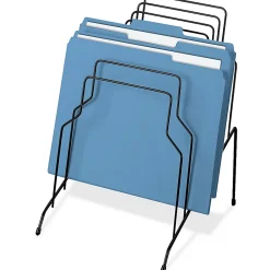 Fellowes Wire Step File®, 8 Compartment(s), Drawer Size 8.50" x 14", 11.8"H x 10.1"W x 12.1"D, Desktop, Black, Steel, 1Each
