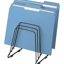 Fellowes Wire Step File® II, 5 Compartment(s), 8.3"H x 7.3"W x 6"D, Desktop, Black, Steel, 1Each