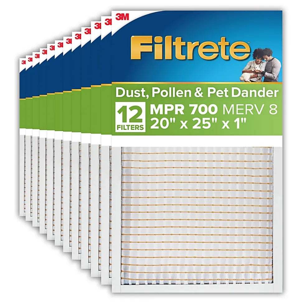 Filtrete™ 20 x 25 x 1 Air Filter, 12 HVAC Filters, MPR 700, MERV 8, Optimized HVAC Airflow, Dust, Pollen & Pet Dander, 3 Month AC and Furnace Filters