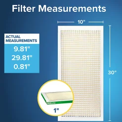 Filtrete™ 10 x 30 x 1 Air Filter, 6 HVAC Filters, MPR 700, MERV 8, Easy on Airflow, Dust, Pollen & Pet Dander, 3 Month AC and Furnace Filters