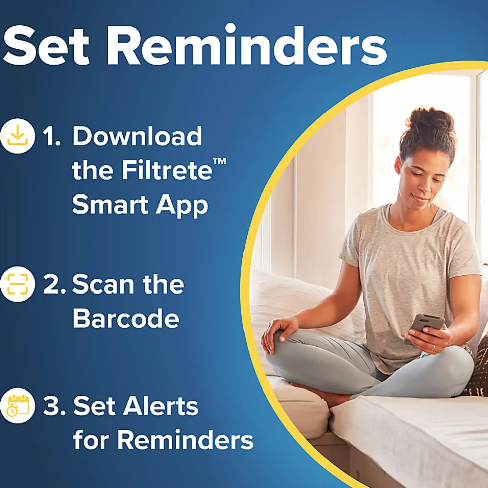 Filtrete™ 10 x 30 x 1 Air Filter, 6 HVAC Filters, MPR 700, MERV 8, Easy on Airflow, Dust, Pollen & Pet Dander, 3 Month AC and Furnace Filters