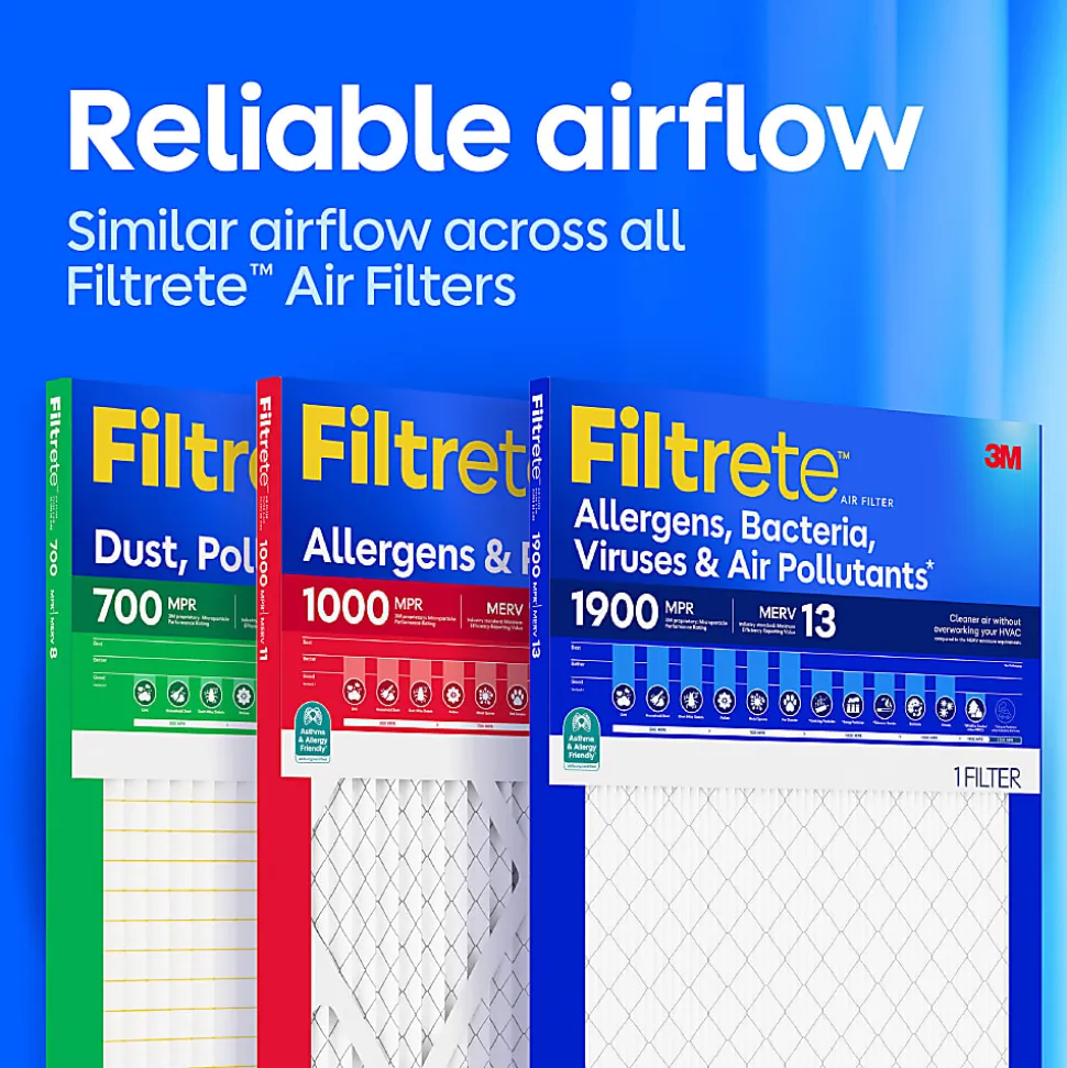 Filtrete™ 20 x 25 x2 Air Filter, 12 HVAC Filters, MPR 700, MERV 8, Optimized HVAC Airflow, Dust, Pollen & Pet Dander, 3 Month AC and Furnace Filters