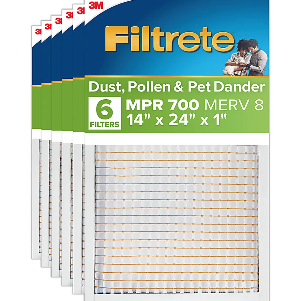 Filtrete™ 10 x 24 x 1 Air Filter, 4 HVAC Filters, MPR 700, MERV 8, Easy on Airflow, Dust, Pollen & Pet Dander, 3 Month AC and Furnace Filters