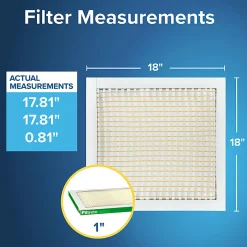Filtrete™ 18 x 18 x 1 Air Filter, 6 HVAC Filters, MPR 700, MERV 8, Easy on Airflow, Dust, Pollen & Pet Dander, 3 Month AC and Furnace Filters