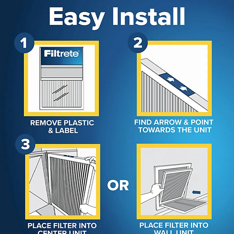Filtrete™ 16 x 25 x 4 Air Filter, 2 HVAC Filters, MPR 700, MERV 8, Optimized HVAC Airflow, Dust, Pollen & Pet Dander, 12 Month AC and Furnace Filters