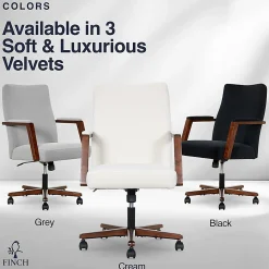 Finch NEO ONE Ergonomic Fabric Hi-Back Executive Office Chair, Cream