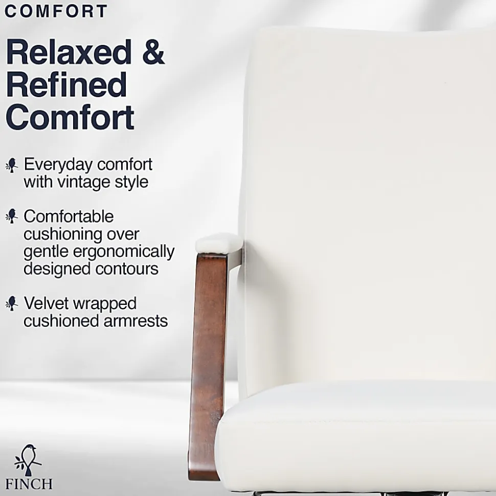Finch NEO ONE Ergonomic Fabric Hi-Back Executive Office Chair, Cream