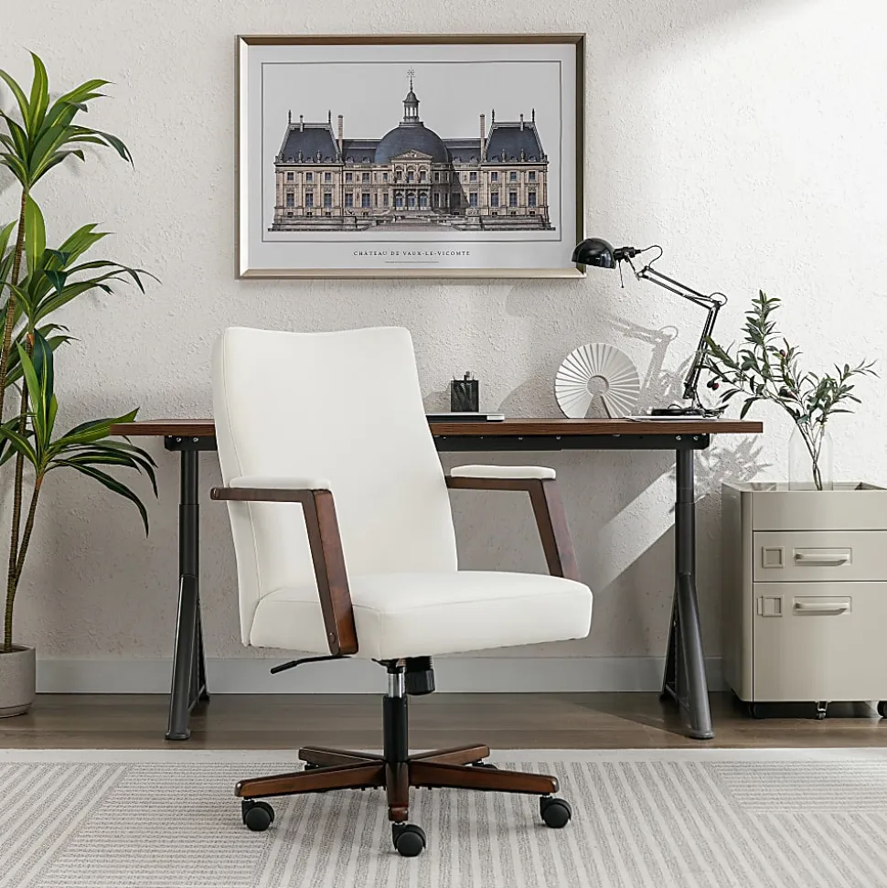 Finch NEO ONE Ergonomic Fabric Hi-Back Executive Office Chair, Cream