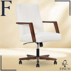 Finch NEO ONE Ergonomic Fabric Hi-Back Executive Office Chair, Cream