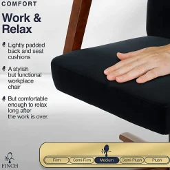 Finch NEO ONE Ergonomic Fabric Hi-Back Executive Office Chair, Black
