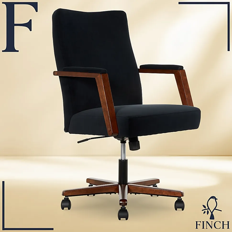 Finch NEO ONE Ergonomic Fabric Hi-Back Executive Office Chair, Black