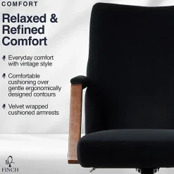 Finch NEO ONE Ergonomic Fabric Hi-Back Executive Office Chair, Black