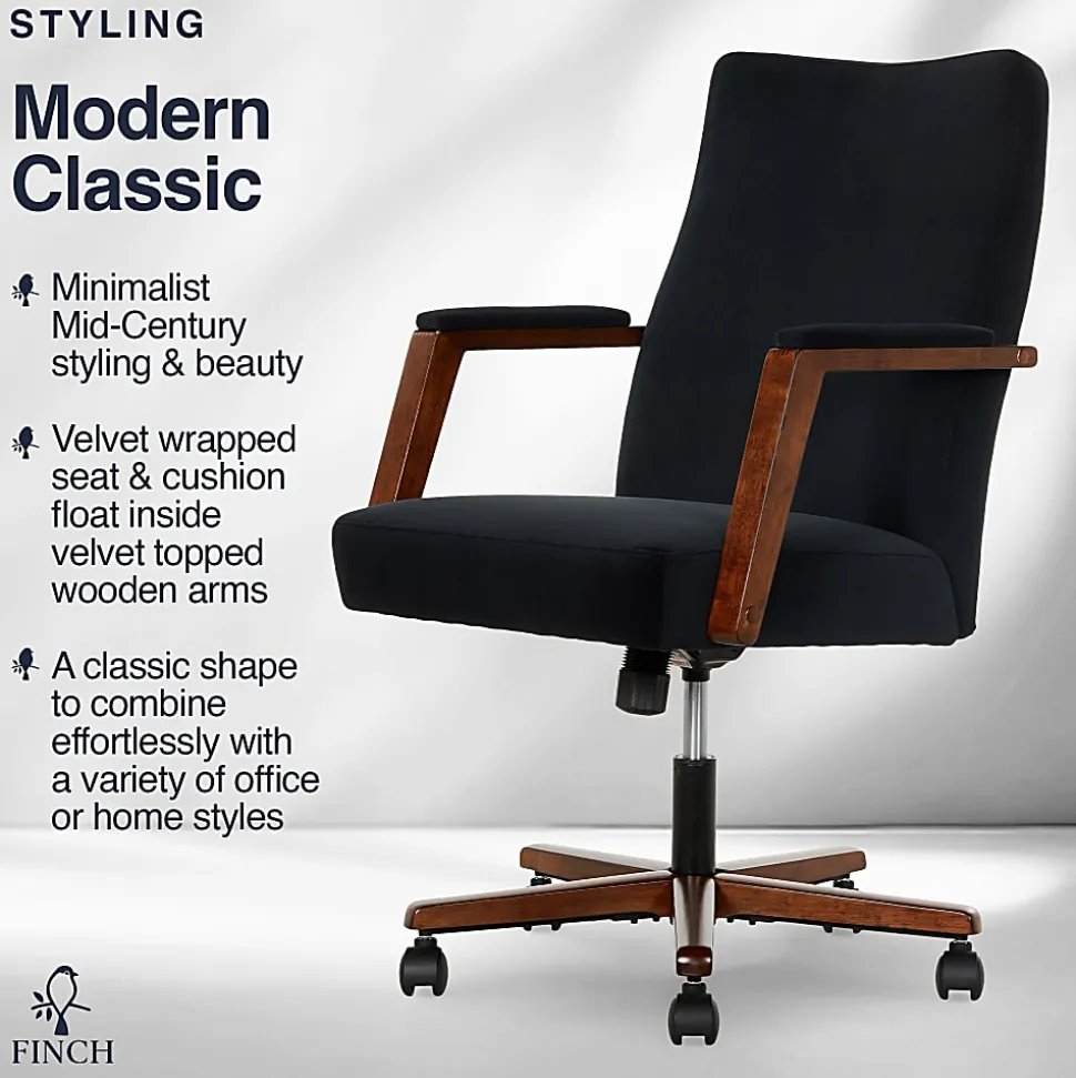 Finch NEO ONE Ergonomic Fabric Hi-Back Executive Office Chair, Black