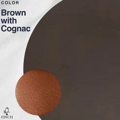Finch Neo Two Ergonomic Vegan Leather Mid-Back Executive Office Chair, Brown/Cognac