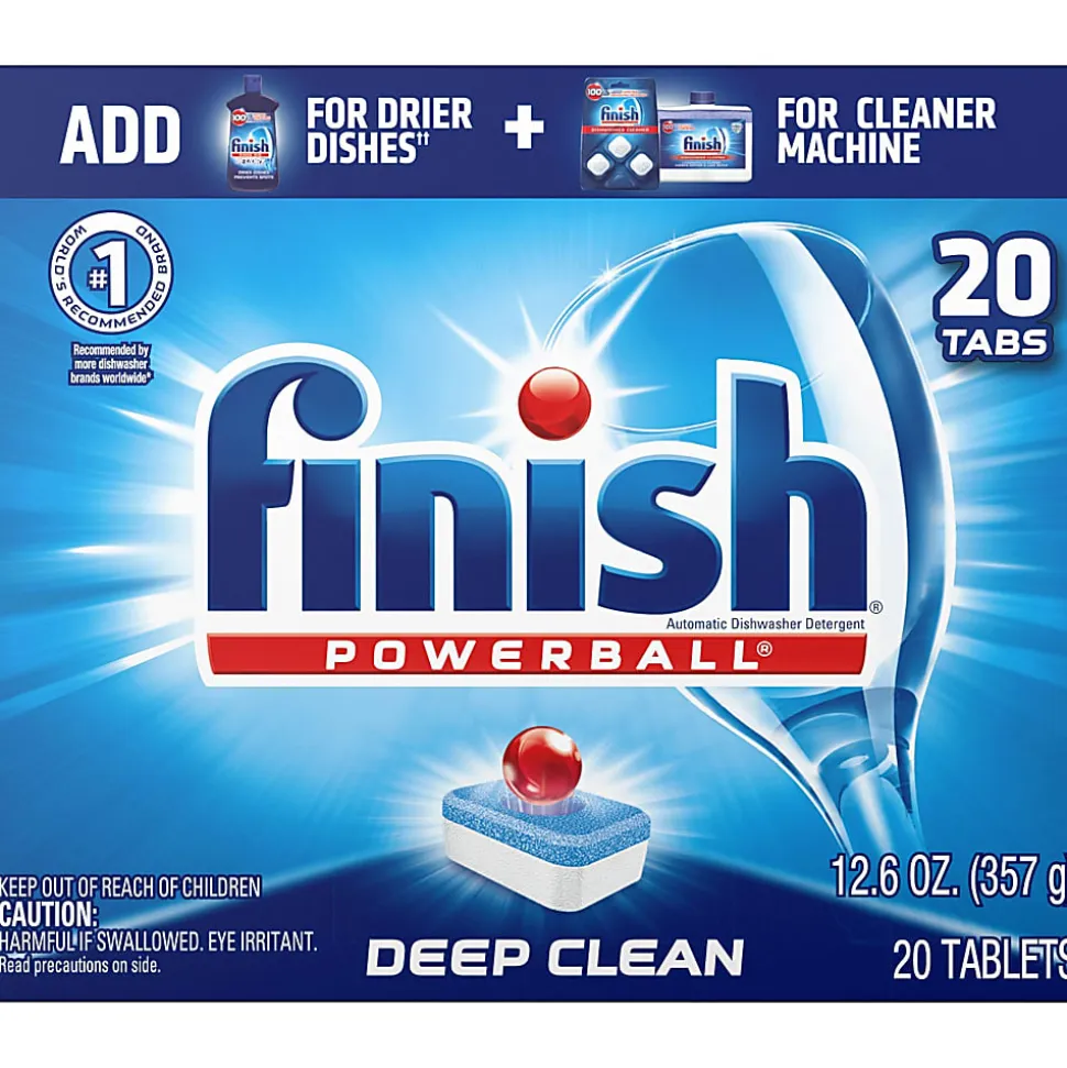 Finish® Powerball® Dishwasher Detergent Tabs, Fresh Scent, Box Of 20