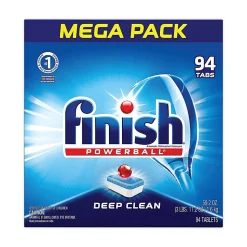 Finish Powerball Dishwasher Tabs, Fresh Scent, 59.2 Oz, Box Of 94 Tabs, Carton Of 4 Boxes
