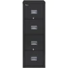 FireKing® Patriot 31-5/8"D Vertical 4-Drawer Fireproof File Cabinet, Metal, Black, White Glove Delivery