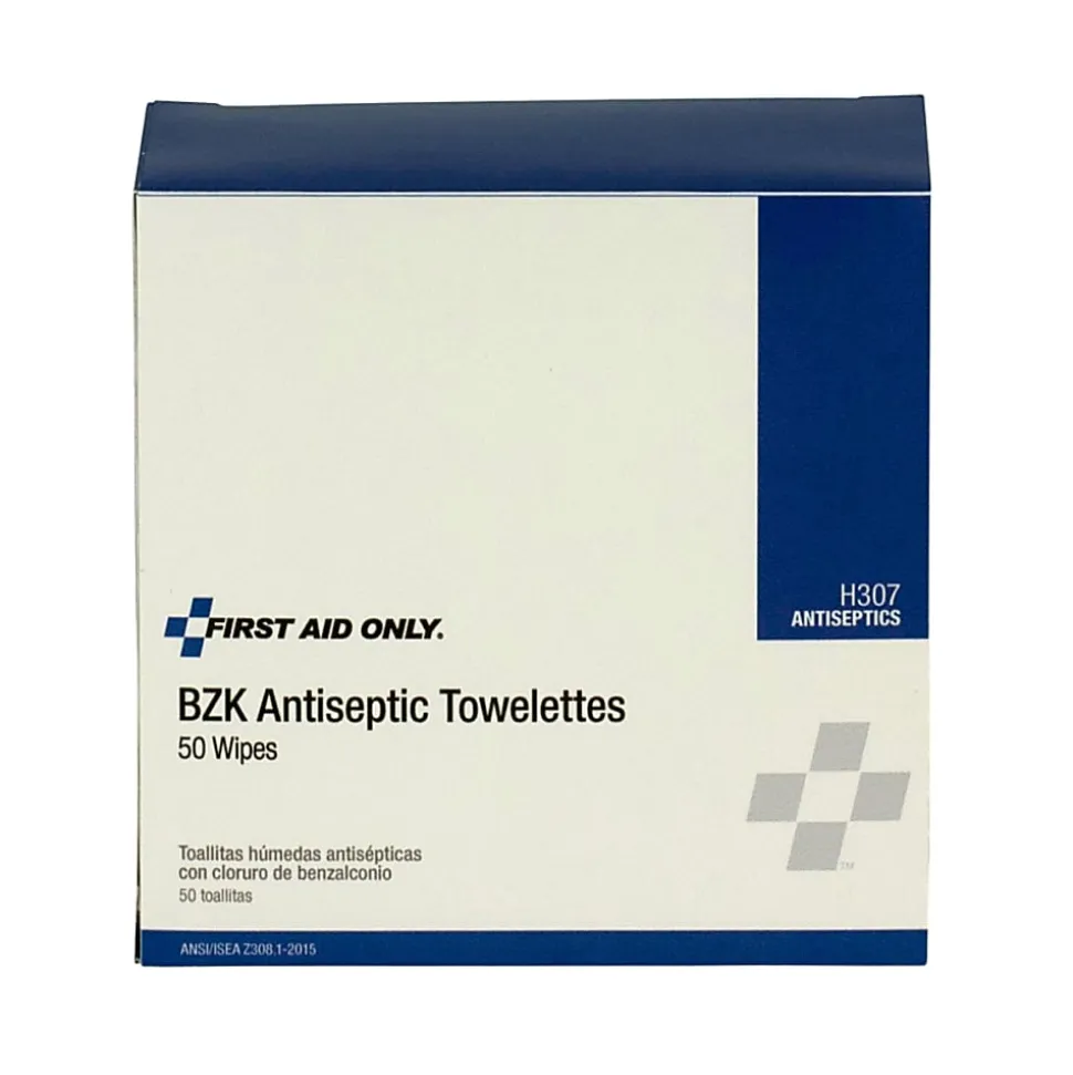 First Aid Only™ Antiseptic Cleansing Wipes, Box Of 50