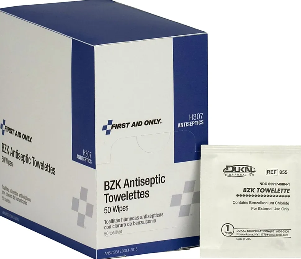 First Aid Only™ Antiseptic Cleansing Wipes, Box Of 50