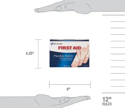 First Aid Only Fabric Bandages, 1" x 3", Box Of 100