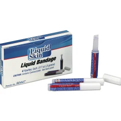 First Aid Only Liquid Skin Bandages Refill, 0.02 Oz, Box Of 4 Pipettes