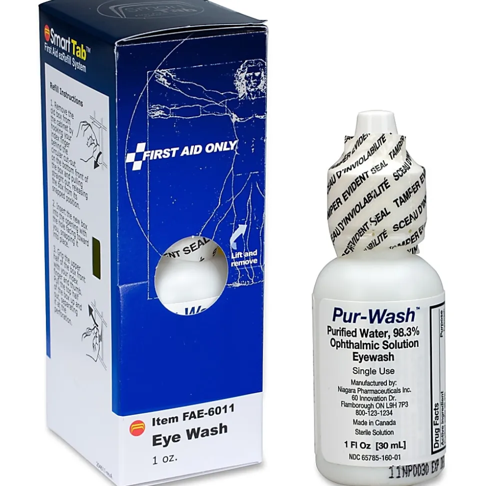 First Aid Only™ Pur-Wash Eyewash, Clear, 1 Oz Bottle