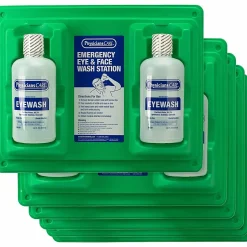 First Aid Only Twin-Bottle Eyewash Stations, 32 Oz, Green, Carton Of 12 Stations