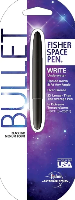 Fisher Bullet Space Pen, Assorted Barrels, Black Ink