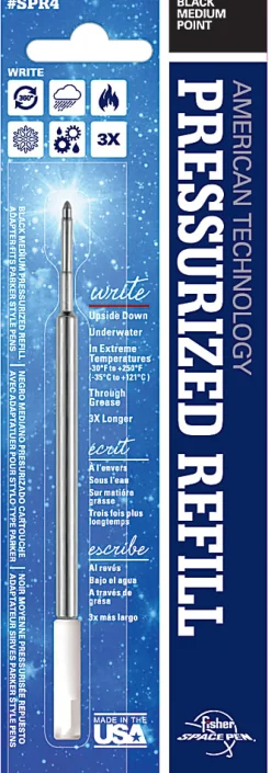 Fisher Space Pen® Refill, Medium Point, 1.1 mm, Black