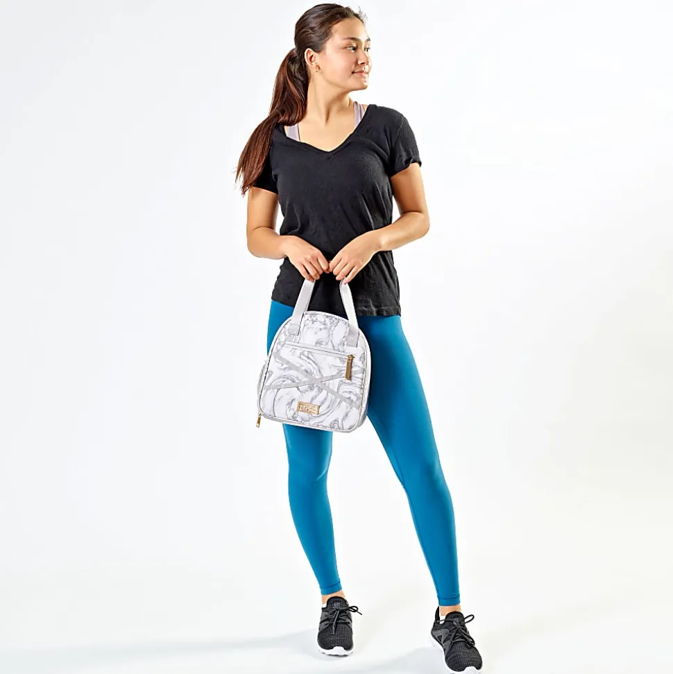 Fit & Fresh Carlie Athleisure Lunch Kit, 10-3/4”H x 5-1/2”W x 9-1/2”D, Gray