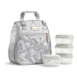 Fit & Fresh Carlie Athleisure Lunch Kit, 10-3/4”H x 5-1/2”W x 9-1/2”D, Gray