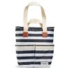 Fit & Fresh Colton Cooler Tote Lunch Bag, 14”H x 5”W x 16”L, Black/White Stripe