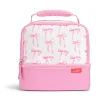 Fit & Fresh Dual Compartment Lunch Bag, 9-1/2”H x 8-1/2”W x 6-1/2”D, Pink Satin Bows