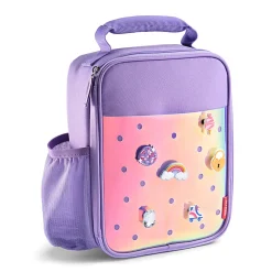Fit & Fresh Holographic Baylee Charm Lunch Bag, 10”H x 7-1/2”W x 4”D, Mauve