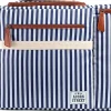 Fit & Fresh Lunch Bag, 12-1/4”H x 8”W x 15-1/4”D, Blue/White Stripe