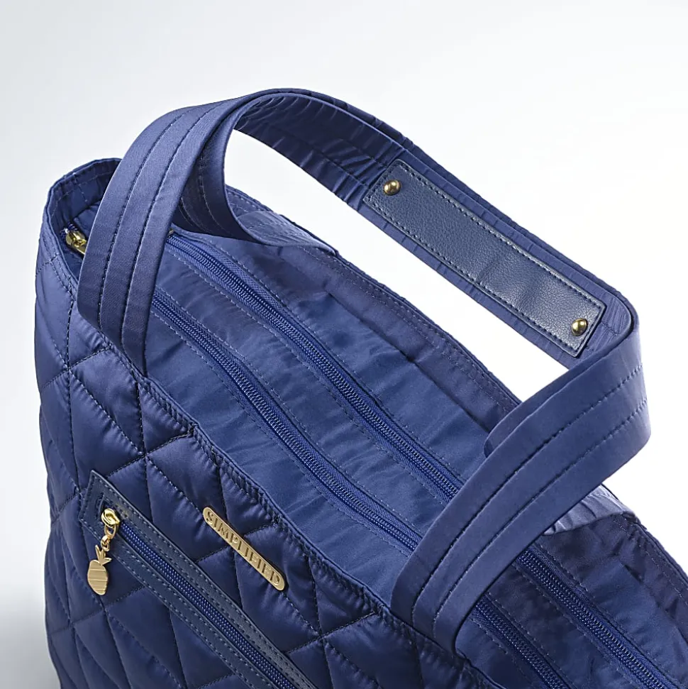 Fit & Fresh Metro 2-In-1 Quilted Lunch Tote, 14”H x 6”W x 18”D, Navy Blue