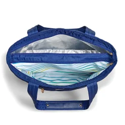 Fit & Fresh Metro 2-In-1 Quilted Lunch Tote, 14”H x 6”W x 18”D, Navy Blue