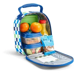 Fit & Fresh Monster Kit Lunch Bag, 9-1/4”H x 4-1/4”W x 7-3/4”D, Blue