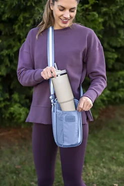 Fit & Fresh Nina Bottle Bag, 10”H x 4”W x 5-1/2”D, Light Blue