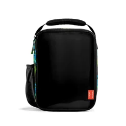 Fit & Fresh Pipstickers by Pipsticks DIY Ellis Lunch Bag, 10-1/2”H x 8”W x 4”D, Black Neon Splash