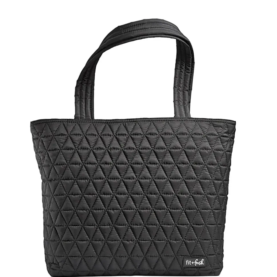 Fit & Fresh Polyester Professional Commuter Tote, 18”H x 6”W x 13-3/4”D, Black