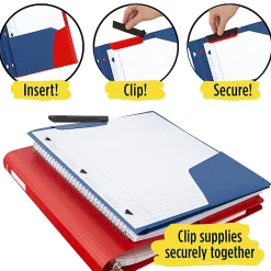 Five Star® Clip 'N Store Pencil Pouch, 9-1/2" x 9-1/2", Assorted