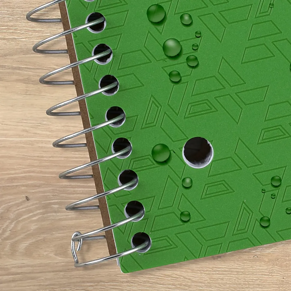 Five Star® Color Coded Notebook Plus Study App, 1 Subject, Wide Ruled, 8" x 10 1/2", Retro Green