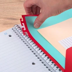 Five Star® Color Coded Notebook Plus Study App, 1 Subject, Wide Ruled, 8" x 10 1/2", Retro Green