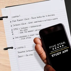 Five Star Flex® Refillable Notebooks Plus Study App, 60 Sheets, College Ruled, White