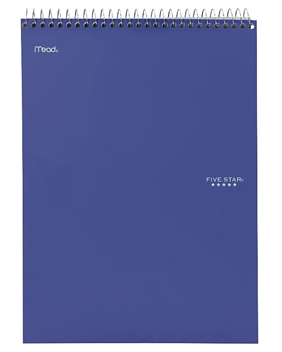 Five Star® Notebook, 10" x 11 1/32", 1 Subject, College Ruled, 100 Sheets, Assorted Colors (No Color Choice)