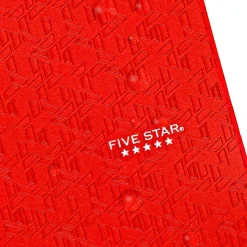 Five Star® 2-Pocket Stay-Put Plastic Folder, Fire Red