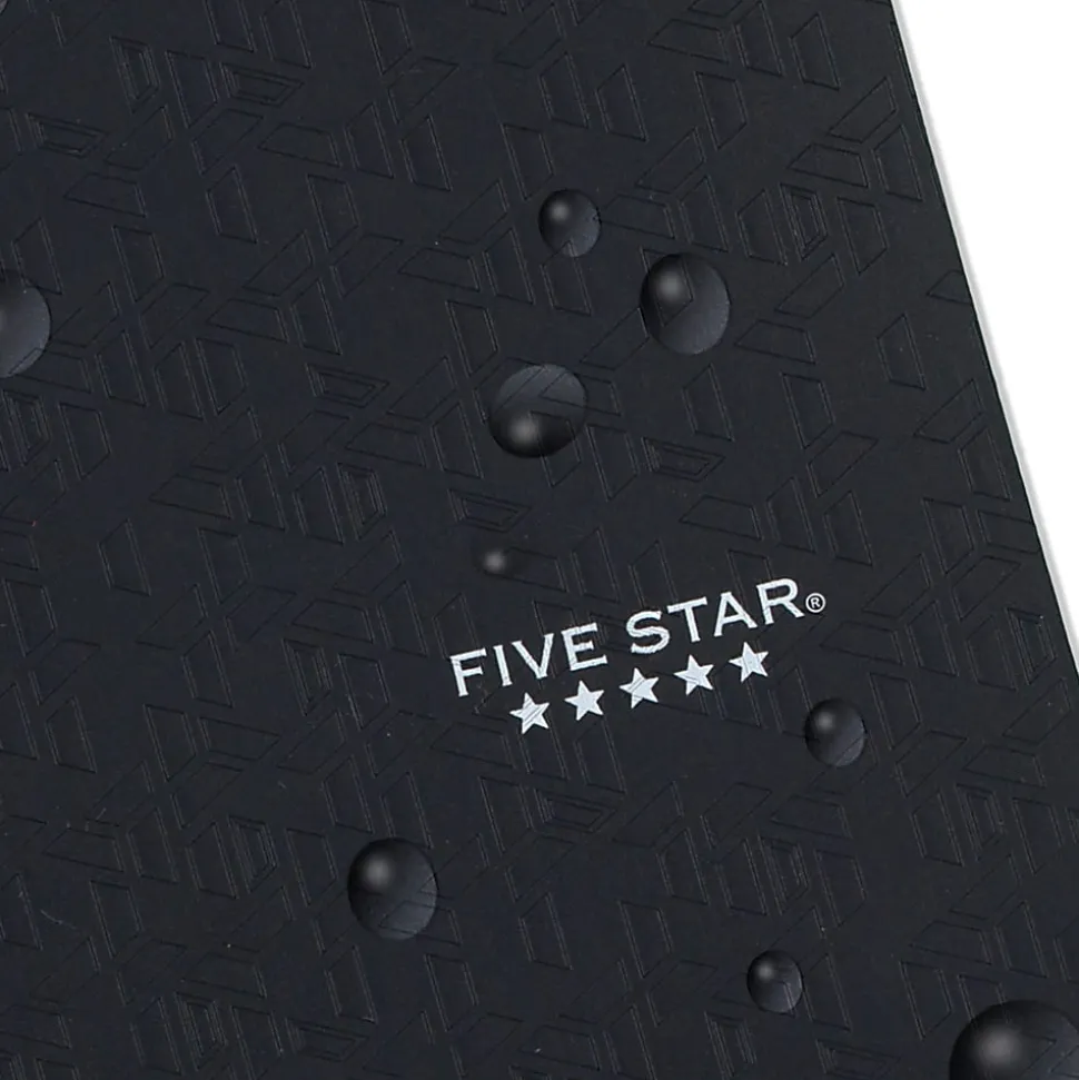 Five Star® 2-Pocket Stay-Put Plastic Folder, Black