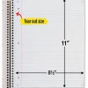 Five Star® Wire-Bound Notebook, 8-1/2" x 11", 5 Subject, College Ruled, 200 Sheets, Black